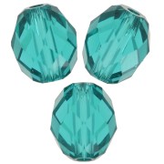 Olive Briolette PureCrystal 5044 perle olive 7x6 mm - Bleu zircon x1