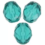 Olive Briolette PureCrystal 5044 perle olive 7x6 mm - Bleu zircon x1