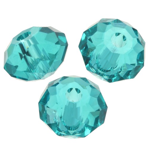 Perles rondes aplaties PureCrystal 5040 4 mm - Bleu zircon x20
