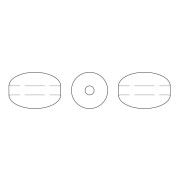 Perles nacrées PureCrystal Grain de riz 5824 4 mm Iridescent L.Turquoise Pearl x20