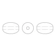 Perles nacrées PureCrystal Grain de riz 5824 4 mm Iridescent L.Turquoise Pearl x20