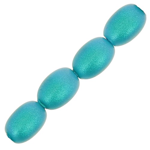 Perles nacrées PureCrystal Grain de riz 5824 4mm Iridescent Dk Turquoise Pearl x20