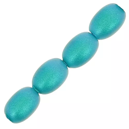 Perles nacrées PureCrystal Grain de riz 5824 4mm Iridescent Dk Turquoise Pearl x20