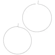 Créoles à décorer 35 mm - Placage Argent fin x2