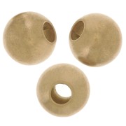 Perles rondes 6 mm - Laiton brut x50