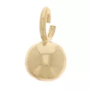 Mini breloque boule 4 mm avec anneau ouvert - Plaqué or 3 microns x1