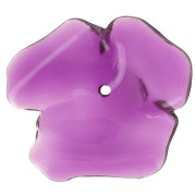 Pendentif fleur  40 mm en résine transparente - Violet x1