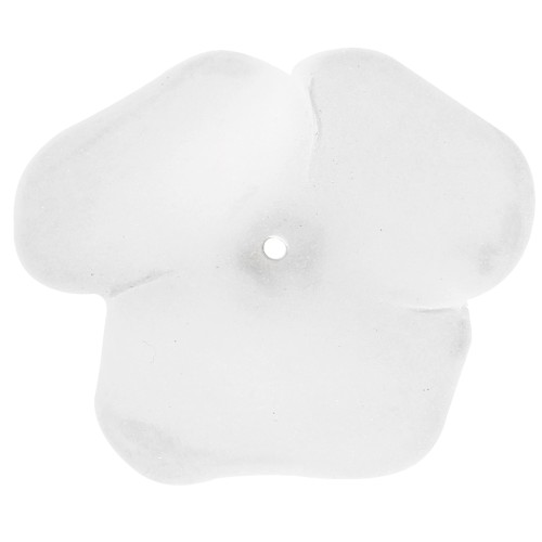 Pendentif fleur  40 mm en résine transparente - Crystal mat x1