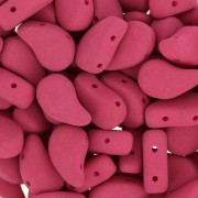 Perles en verre deux trous Paisley Duo 9x5.5 mm - Velvet Purple Wine Mat x10g|raw }}