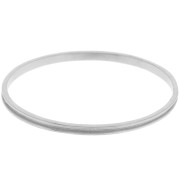 Bracelet jonc 4x65 mm pour tissage Delica 15/0 - 1 rang 1.5 mm - Argenté x1|raw }}