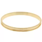 Bracelet jonc 6.3x65 mm pour tissage Delica 11/0 - 2 rangs 3.8 mm - Doré x1