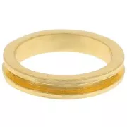Bague pour tissage Delica 15/0 - 1 rang 1.5 mm - Taille 53 - Doré x1