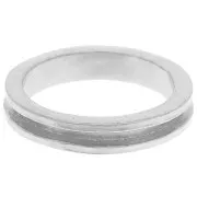 Bague pour tissage Delica 15/0 - 1 rang 1.5 mm - Taille 52 - Argenté x1