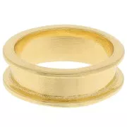 Bague pour tissage Delica 11/0 - 2 rangs 3.8 mm - Taille 55 - Doré x1