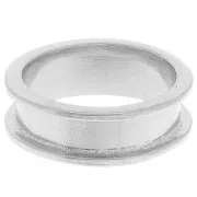 Bague pour tissage Delica 11/0 - 2 rangs 3.8 mm - Taille 56 - Argenté x1