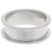 Bague pour tissage Delica 11/0 - 3 rangs 5.1 mm - Taille 56 - Argenté x1