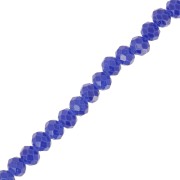 Perles rondelles facettées - rondes aplaties 4x3 mm - Bleu foncé x40cm|raw }}
