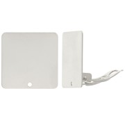 Clips d'oreilles carrés 20 mm avec un trou - Placage Argent fin x2