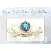 Cabochon rond en verre par Puca® 18 mm - Ice Slushy Strawberry x1