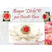 Cabochon rond en verre par Puca® 18 mm - Ice Slushy Lime x1