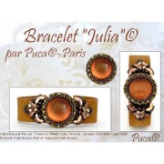 Cabochon rond en verre par Puca® 25 mm - Ice Slushy Cola x1