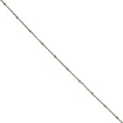 Chaîne maille Forçat alternée 1.9 mm avec perles aplaties - Bronze x50cm