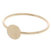 Bague fine avec plateau pour cabochon 6 mm - Taille 54 - Gold filled (or laminé)   x1|raw }}