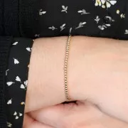Bracelet élastique avec perles rondes 2.5 mm -  Gold filled (or laminé)  x1