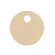 Sequin rond 6 mm - épaisseur 0.5 mm - médaille à graver Gold filled (Or laminé) x1