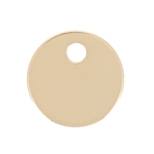 Sequin rond 6 mm - épaisseur 0.5 mm - médaille à graver Gold filled (Or laminé) x1