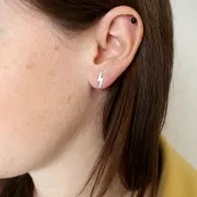 Clous d'oreilles éclair 11x3.5 mm - Argent 925 x2