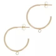 Créoles fines ouvertes à décorer 20 mm avec anneau ouvert - Gold filled (or laminé)  x2