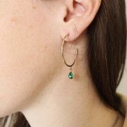 Créoles fines ouvertes à décorer 30 mm avec anneau ouvert - Gold filled (or laminé)  x2