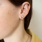 Créoles larges ouvertes 3 fils 12 mm - Gold filled (or laminé)  x2