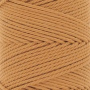 Bobine de cordon en coton pour macramé 2 mm - Moutarde x100m