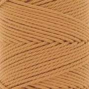 Bobine de cordon en coton pour macramé 2 mm - Moutarde x100m