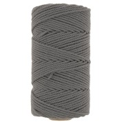 Bobine de cordon en coton pour macramé 2 mm - Gris foncé x100m|raw }}