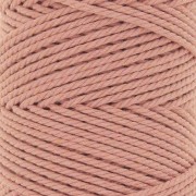 Bobine de cordon en coton pour macramé 2 mm - Blush x100m