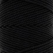 Bobine de cordon en coton pour macramé 2 mm - Noir x100m