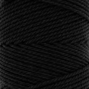 Bobine de cordon en coton pour macramé 2 mm - Noir x100m