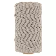 Bobine de cordon en coton pour macramé 2 mm - Lin x100m