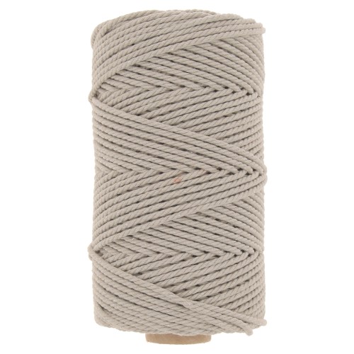 Bobine de cordon en coton pour macramé 2 mm - Lin x100m