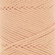 Bobine de cordon en coton pour macramé 2 mm - Abricot x100m
