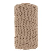 Bobine de cordon en coton pour macramé 2 mm - Sable foncé x100m