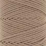 Bobine de cordon en coton pour macramé 2 mm - Sable foncé x100m