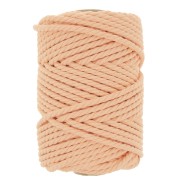 Bobine de cordon en coton pour macramé 5 mm - Abricot x50m