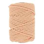 Bobine de cordon en coton pour macramé 5 mm - Abricot x50m