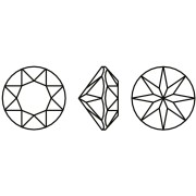 Cabochon rond Aurora A1088 8 mm - Aquamarine x1