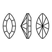 Cabochon navette Aurora A4200 15x7 mm - Crystal Vitrail Medium x1