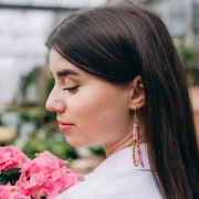 Perles rondes 4.5 mm - imitation gemme Jade - Rose x39cm